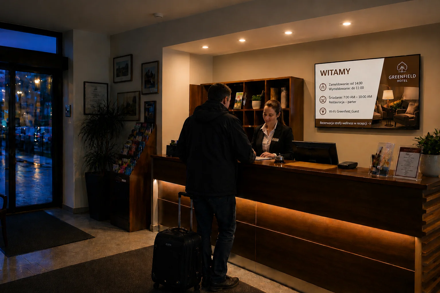 Przestrzeń do prezentacji usług hotelowych